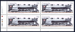 Canada Sc# 1073 MNH PB LL 1985 39c Locomotives - Nuovi