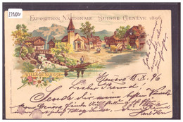 GENEVE - EXPOSITION 1896 - LITHO - B( PETITE FENTE EN HAUT ) - GE Geneva