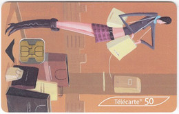FRANCE D-722 Chip Telecom - Cartoon - Used - 2002