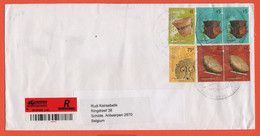 ARGENTINA - 2008 - 6 Stamps - Registered - Viaggiata Da Buenos Aires Per Schilde, Belgium - Briefe U. Dokumente