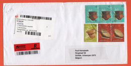 ARGENTINA - 2008 - 6 Stamps - Registered - Viaggiata Da Buenos Aires Per Schilde, Belgium - Briefe U. Dokumente