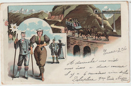 5068 Illustration Tyrol Tirol Diigence à Localiser 1904 Noyon Caserne 9ème 9 Cuirassiers 9e Régiment  Hude Parmain - 1900-1949