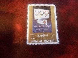 Umm Al Qiwain - Melbourne 1956 - Val 1 Riyal - Air Mail - Polychrome - Oblitéré - Année 1972 - - Estate 1956: Melbourne