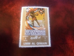 Umm Al Qiwain - Anvers 1920 - Val 1 Riyal - Air Mail - Polychrome - Oblitéré - Année 1972 - - Ete 1920: Anvers