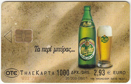 GREECE G-911 Chip OTE - Advertising, Drink, Beer - Used - Greece