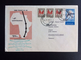 SOUTH AFRICA RSA 1962 FIRST FLIGHT LH 701 JOHANNESBURG - FRANKFURT ZUID AFRIKA - Posta Aerea