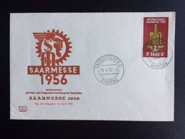 GERMANY SAAR SARRE SAARLAND 1956 FDC SAARMESSE 1956 DUITSLAND DEUTSCHLAND - FDC