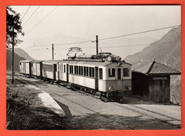 ZHL-07 Train à La Gare De Exergillod Entre Ollon Et Villars  Carte-photo Rochaix 1972 Non Circulé Grand Format. - Ollon