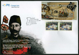 Türkiye 2020 The Commander Of 33rd Regiment, WW1, Dardanelles War, Special Cover - Brieven En Documenten