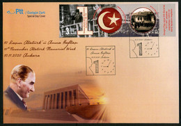 Türkiye 2020 10th November Atatürk Memorial Week | Clock, Special Cover - Storia Postale