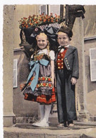 Belle Cpsm Dentelée Grand Format. Petits Enfants D'Alsace. - Portretten