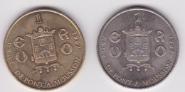 1 ET 2 EURO DE PONT A MOUSSON De 1998 - Euro Delle Città