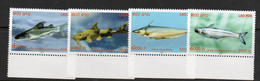 FISHES - LAOS -  2014 - CATFISH OF THE MEKONG DELTA SET  OF 4   MINT NEVER HINGED - Fishes