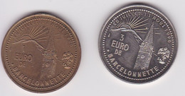 1 ET 3 EURO DE BARCELONNETTE 1996 - Euros Of The Cities