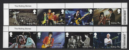 GREAT BRITAIN /GRAN BRETAÑA -2022-MUSIC GIANTS VI-THE ROLLING STONES- 60 YEARS OF HISTORY THROUGH THE SET Of 8 STAMPS ** - Unclassified