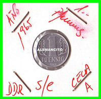 ( GERMANY ) REPUBLICA DEMOCRATICA DE ALEMANIA AÑO 1965 ( DDR ) MONEDAS DE 1 PFENNING  CECA-A MONEDA DE  ALUMINIO S/C - 1 Pfennig