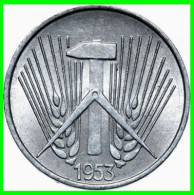 ( GERMANY ) REPUBLICA DEMOCRATICA DE ALEMANIA AÑO 1953 ( DDR ) MONEDAS DE 1 PFENNING  CECA-A MONEDA DE  ALUMINIO - 1 Pfennig