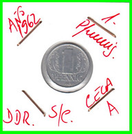 ( GERMANY ) REPUBLICA DEMOCRATICA DE ALEMANIA AÑO 1962 ( DDR ) MONEDAS DE 1 PFENNING  CECA-A  MONEDA DE ALUMINIO S/C - 1 Pfennig