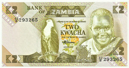 ZAMBIA - 2 KWACHA - ND ( 1980 - 1988 ) - Pick 24.c - Sign. 7 ( 1986 ) - UNC. - President K. KAUNDA - Zambie