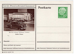 50922 - Bund - 1956 - 10Pfg. Heuss I GA-BPK "Berlin Sehen, Kennen, Lieben - Schiller-Theater", Ungebr. - Autos