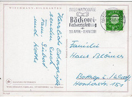 50925 - Bund - 1961 - 10Pfg. Heuss III EF A. AnsKte. FRANKFURT - INTERNATIONALE BAECKEREI-FACHAUSSTELLUNG -> Bottrop - Alimentation