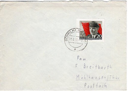 50946 - DDR - 1956 - 20Pfg, Thaelmann Ungez. EF A. Bf.SCHMILKA -> Muehlhausen - Cartas & Documentos