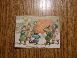 Chromo Lu-Lefèvre Utile- Enfants Russes - Défilé En Faveur Des Biscuits Lefèvre Utile - Imp. Romanet - 7,5x 10,7 Cm Env. - Lu