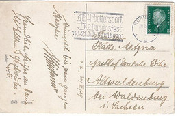 50979 - Deutsches Reich - 1929 - 8Pfg. Ebert EF A. AnsKte. NUERNBERG - ARBEITERSPORT 2. BUNDESFEST .... -> Altwaldenburg - Other & Unclassified