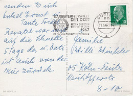 50987 - DDR - 1967 - 10Pfg. Ulbricht EF A AnsKte GOERLITZ - 9.ARBEITERFESTSPIELE DER DDR ... -> Westdeutschland - Cartas & Documentos