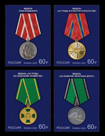 Russia 2022 Mih. 3088/91 Medals Of Russia MNH ** - Neufs