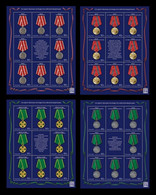 Russia 2022 Mih. 3088/91 Medals Of Russia (4 M/S) MNH ** - Nuevos