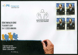 Türkiye 2020 Teacher's Day | Hands, Children, Special Cover - Lettres & Documents