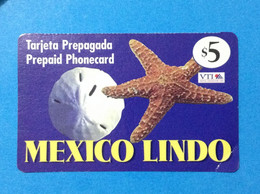 MESSICO MEXICO CARTA SCHEDA TELEFONICA PREPAGATA USATA USED PREPAID PHONE CARD $ 5 STELLA MARINA - Mexico