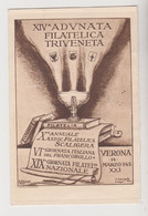 VI° Giornata Italiana Del Francobollo, Cartolina Ufficiale Con Annullo, Verona 14 Marzo 1943 - F.G. - Philatelic Exhibitions