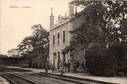 Sireuil * La Gare Du Village * Ligne Chemin De Fer Charente * Cachet Militaire Au Dos : 8ème Régiment Du Génie , Sapeurs - Andere & Zonder Classificatie