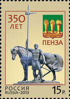 2013 RUSSIA Penza-350th Ann. 1v: 15R - Unused Stamps