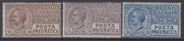 ITALIA - Posta Pneumatica Serie "Leoni"  Sassone N.1-3 - Cat. 45 Euro GOMMA INTEGRA - MNH** - Correo Neumático