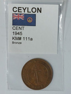 Ceylon - Cent 1945 (KM# 111a) - Sonstige – Asien