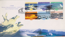Ross Dependency 1998 Ice Formations 6v  Se Tenant FDC (RS159B) - FDC