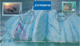 Ross Dependency 1994 Wildlife 1v + Antarctica Scott Base Stamp  (RS160) - FDC