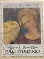 SAN MARINO 1973 6° CENTENARIO NASCITA GENTILE DA FABRIANO LIRE 5 - Used Stamps