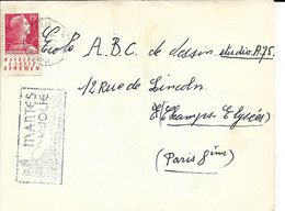 PUBLICITIMBRE De Carnet 15F MULLER - LINCOLN MACHINES A LAVER - Sur Enveloppe 1957 - Altri & Non Classificati