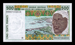 West African St. Malí 500 Francs BCEAO 1998 Pick 410Di SC UNC - Mali
