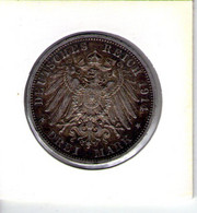 Allemagne. 3 Marks. 1914 - 2, 3 & 5 Mark Zilver