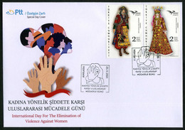 Türkiye 2021 Elimination Of Violence Against Women, International Day | Hands, Special Cover - Cartas & Documentos