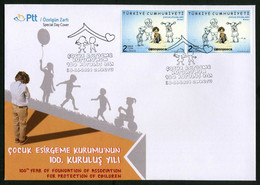 Türkiye 2021 Association For Protection Of Children, Special Cover - Storia Postale