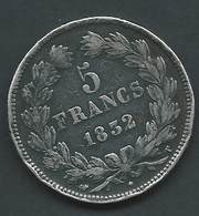 France 5 Francs 1832 T (Nantes) Louis Philippe I Tranche En Relief Tête Laurée 1832T Pic 6808 - 5 Francs