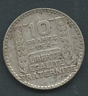 Monnaie, France,  10F Turin 1934  Pic 6811 - 10 Francs