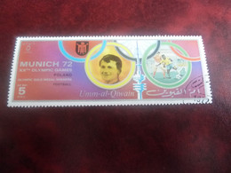 Umm Al Qiwain - Munich 72 - Football Poland - Val 5 Riyals - Air Mail - Polychrome - Oblitéré - Année 1972 - - Used Stamps