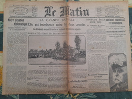 Le Matin Du 21 Aout 1914 Comment  Mulhouse Fut Reconquise Namur A été Attaqué Et L'ennemi S'avance Vers Le Nord Ouest - Le Petit Journal